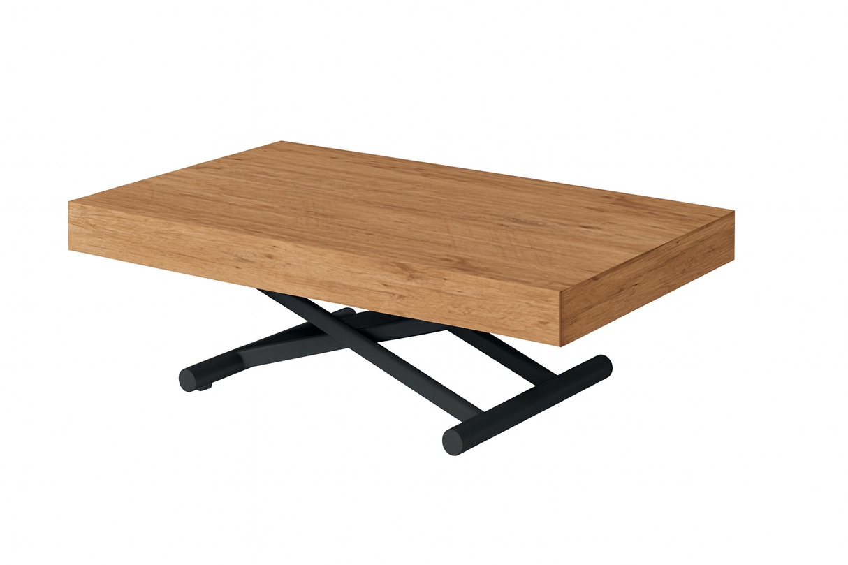 Table basse transformable extensible relevable en table haute bois - Souffle d'intérieur