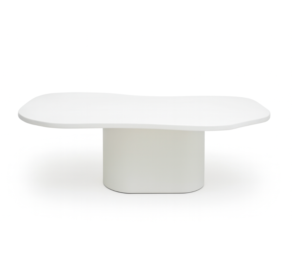 Organic waxed concrete dining table – Loly | Design Japandi