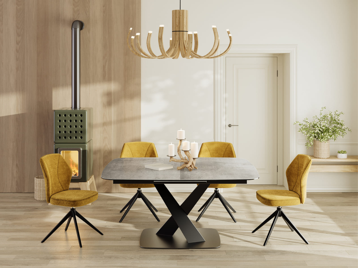 Table à manger carré extensible céramique - Santy