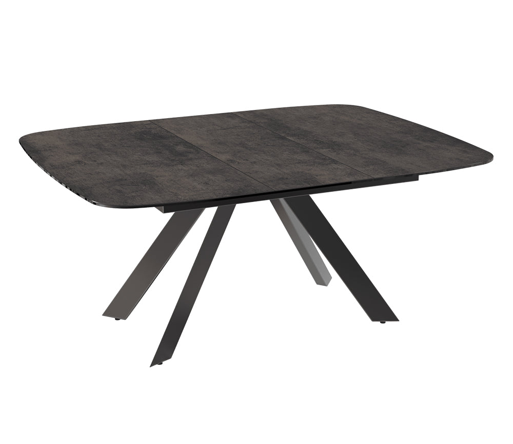Table carré extensible plateau céramique rouille - Akante - Souffle d'intérieur