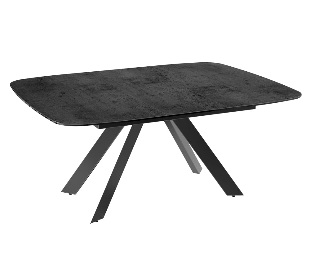 Table carré extensible plateau céramique titane - Akante - Souffle d'intérieur