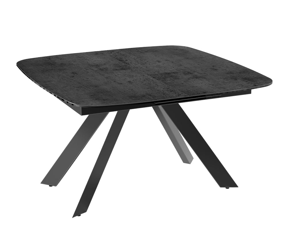 Table carré extensible plateau céramique titane - Akante - Souffle d'intérieur