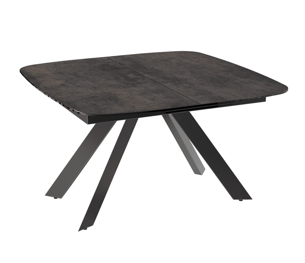 Table carré extensible plateau céramique rouille - Akante - Souffle d'intérieur
