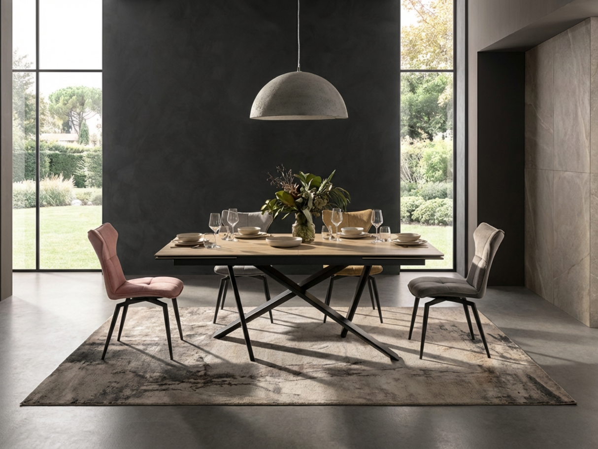 Table à manger céramique bois extensible - Forrest