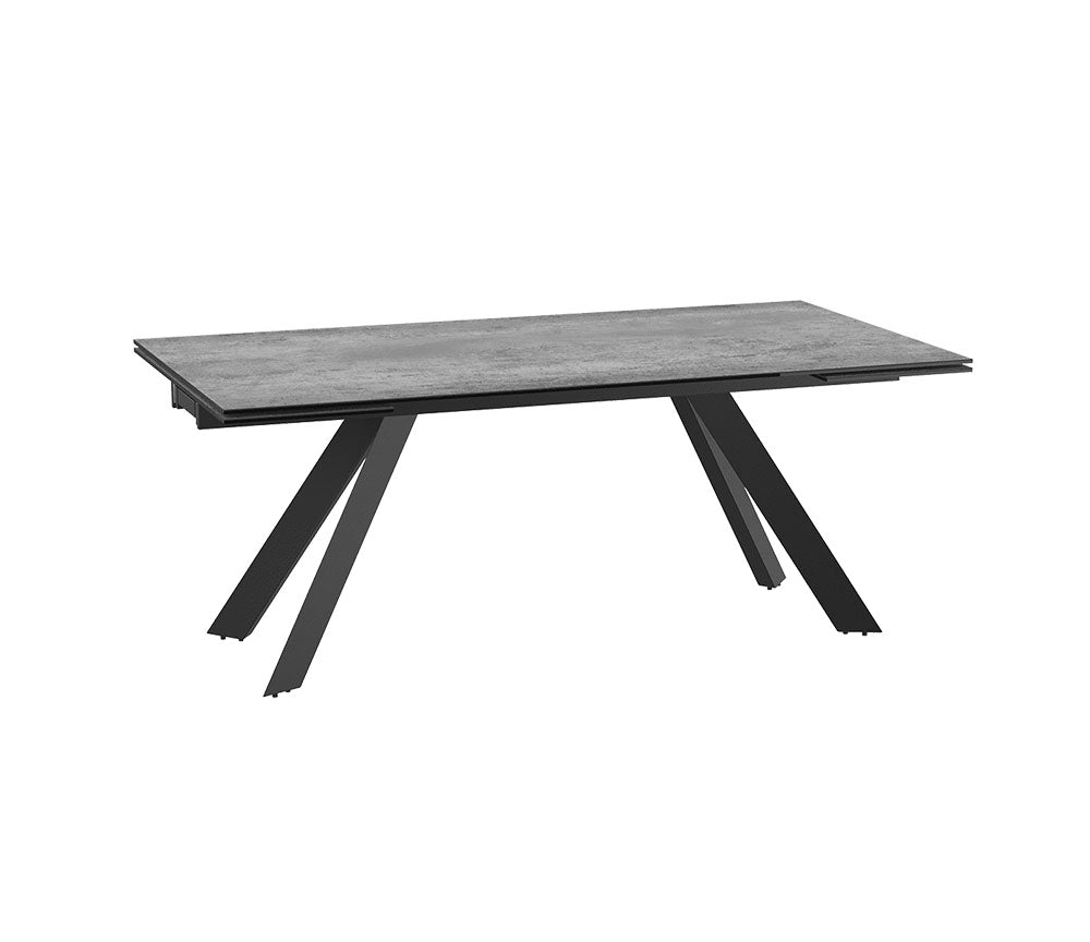 Table céramique gris extensible de salle à manger et de cuisine - SOUFFLE D’INTÉRIEUR