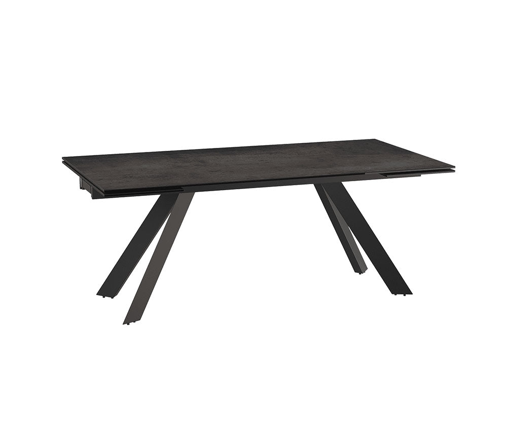 Table céramique rouille extensible de salle à manger et de cuisine - SOUFFLE D’INTÉRIEUR