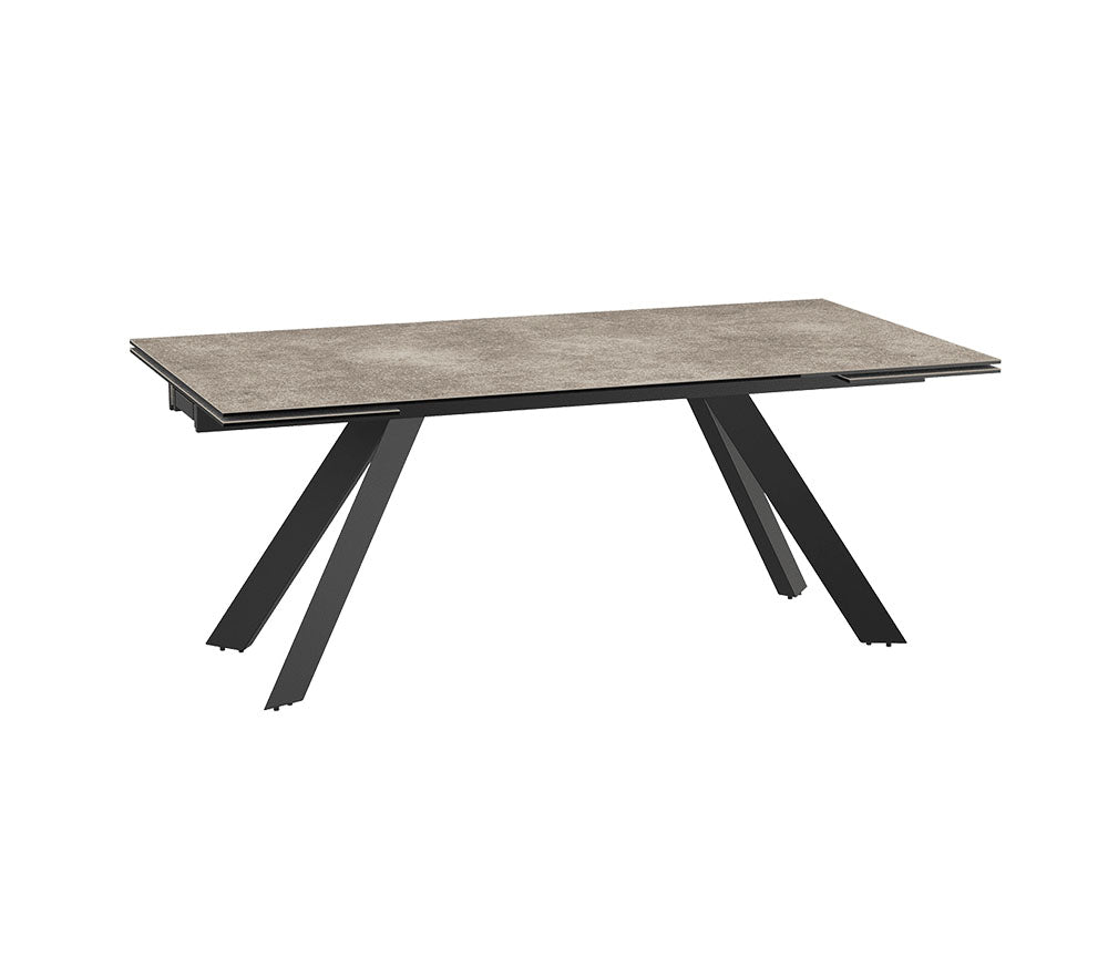 Table céramique taupe extensible de salle à manger et de cuisine - SOUFFLE D’INTÉRIEUR