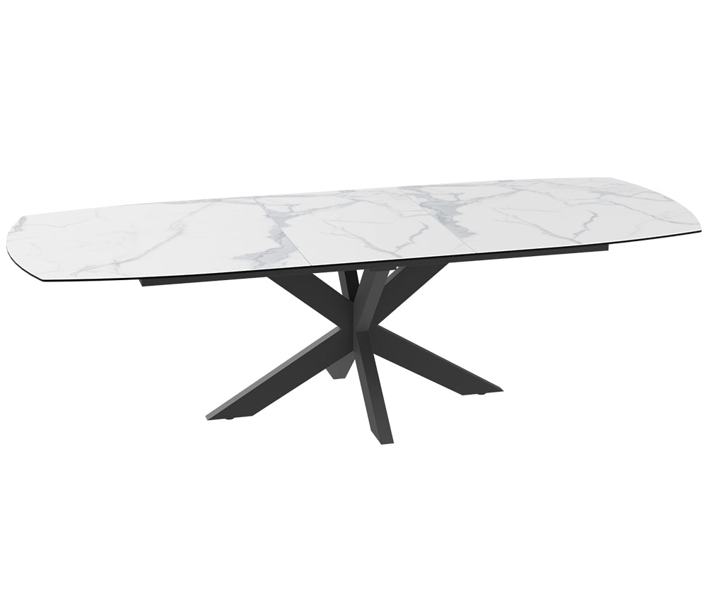 Table céramique acier extensible de salle à manger moderne 200cm - Souffle d'intérieur