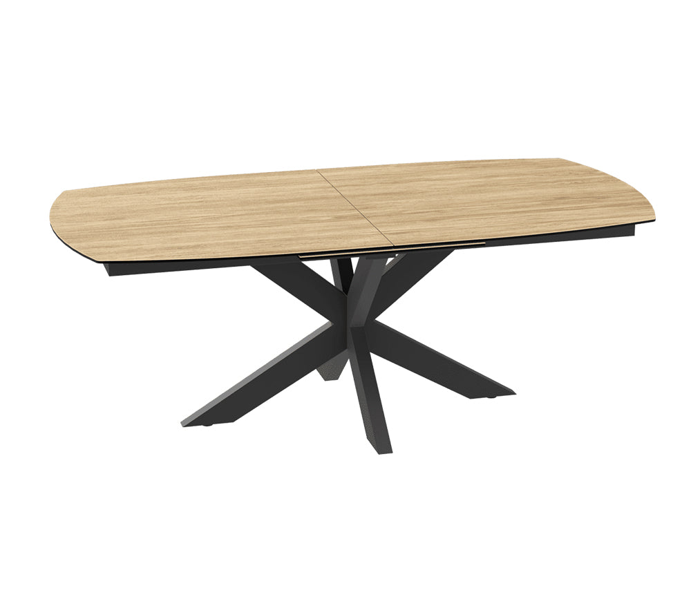 Table céramique acier extensible de salle à manger moderne 200cm - Souffle d'intérieur