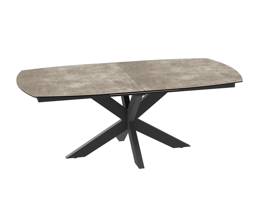 Table céramique acier extensible de salle à manger moderne 200cm - Souffle d'intérieur