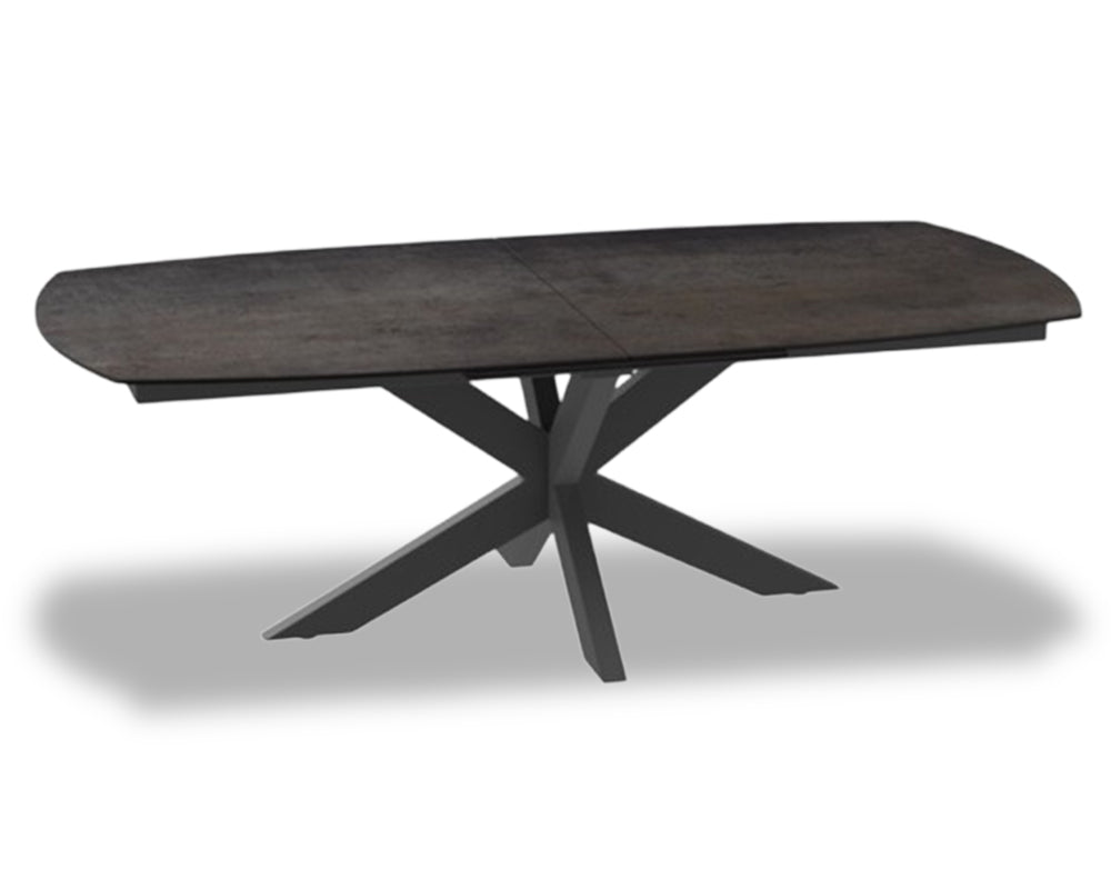 Table céramique acier extensible de salle à manger moderne 200cm - Souffle d'intérieur