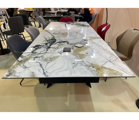 Table céramique extensible marbre doro design akante - Souffle d'intérieur