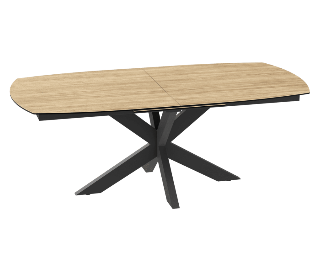 Table extensible céramique bois clair de salle à manger - Gustave