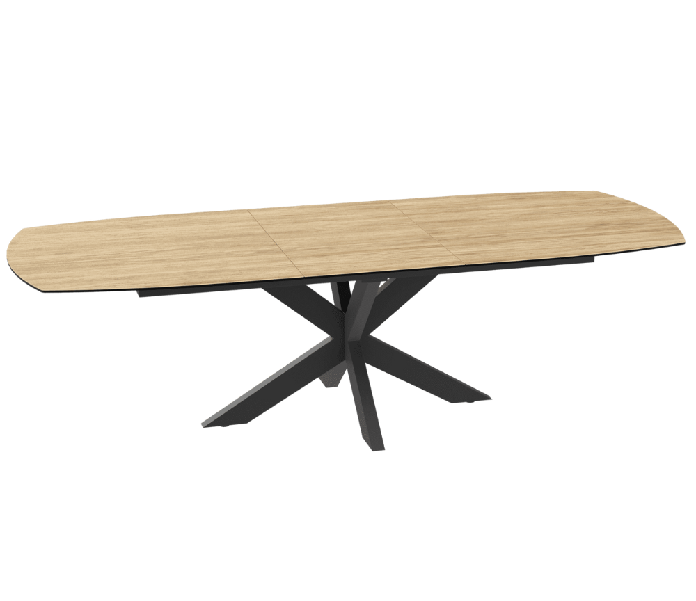 Table extensible céramique bois clair de salle à manger - Gustave