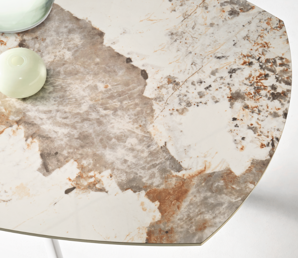 table de salle à manger extensible marbre - Souffle d'intérieur