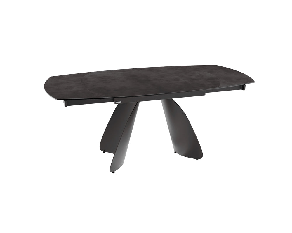 Table céramique extensible Modena – plateau ouvert 120 à 180 – havane