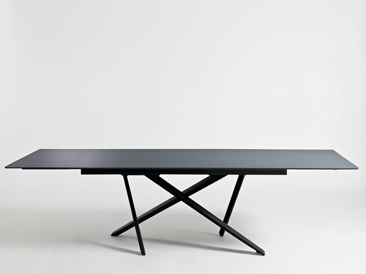 Table extensible en céramique – vue de face – ouverte