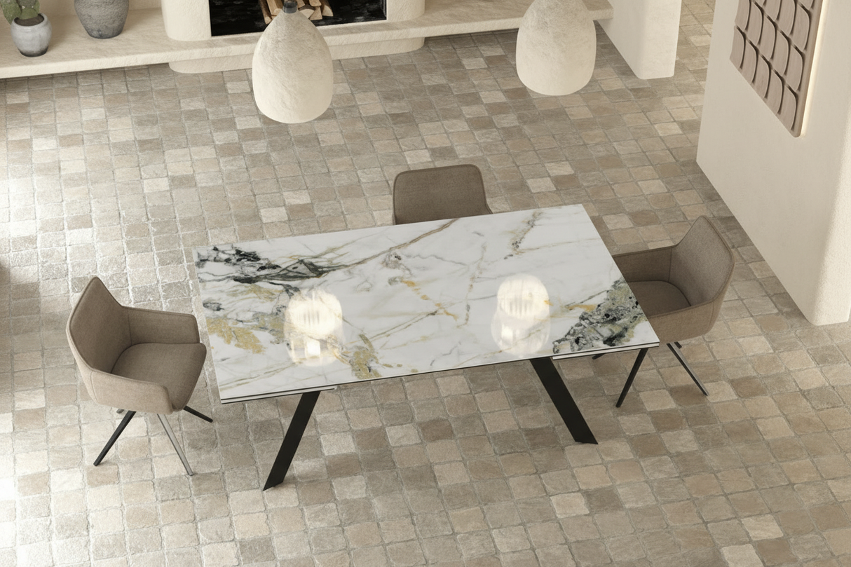 Table céramique marbre extensible - Ontario XL
