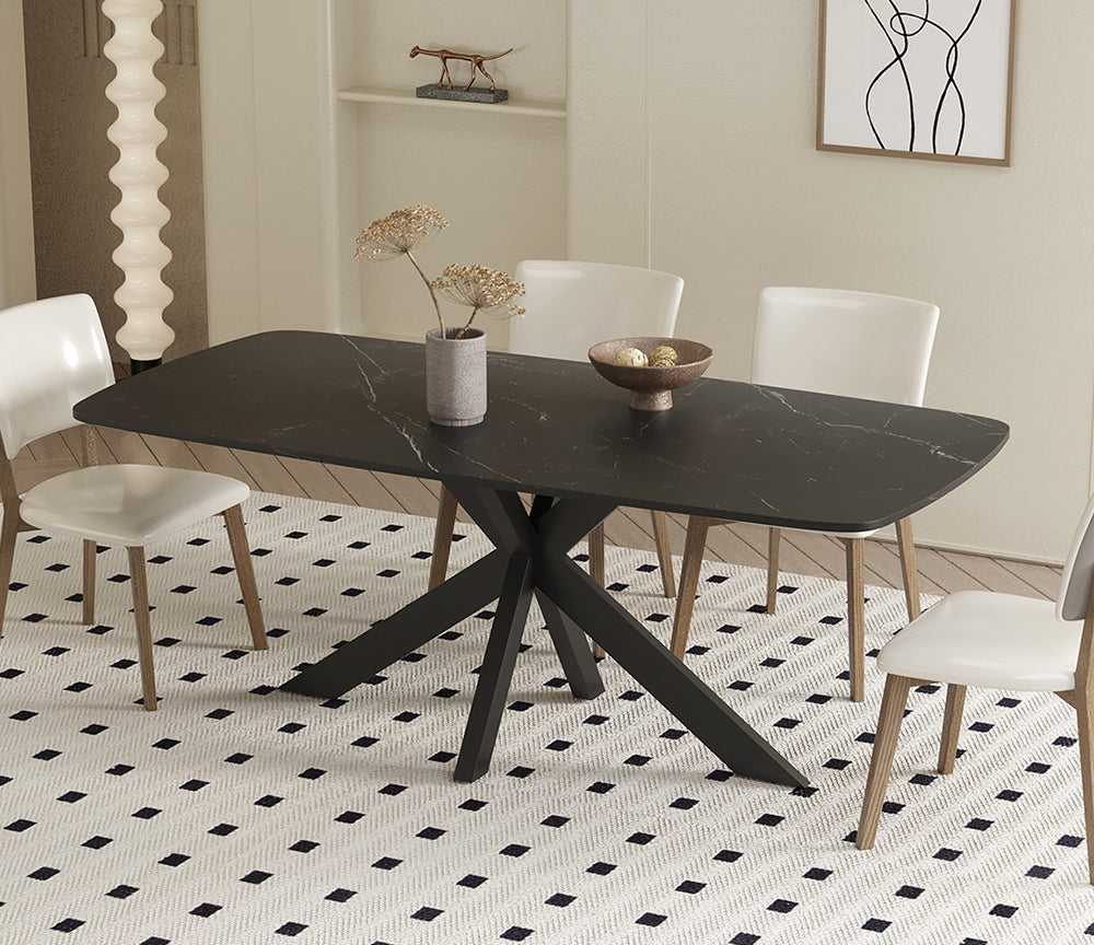 Piétement métal thermolaqué noir – structure stable et design