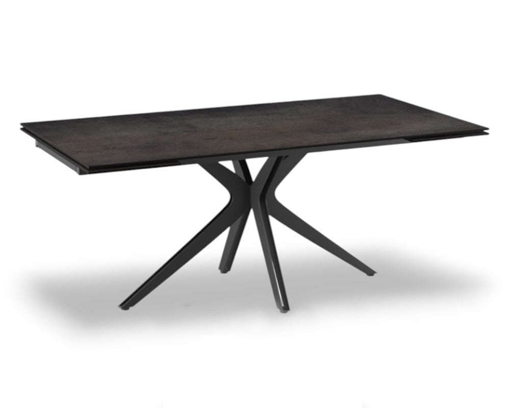 Table a manger céramique acier extensible avec rallonges - Akante - Souffle d'intérieur