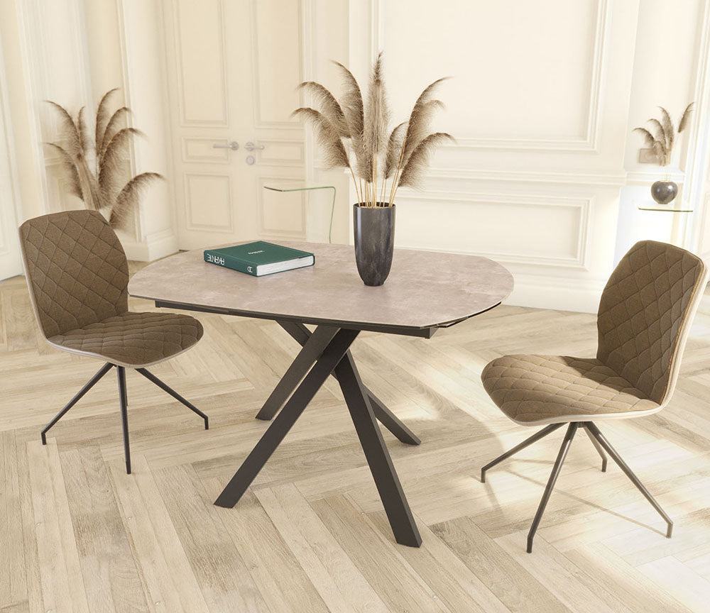 Table céramique effet argile extensible - Kheops - Akante - Souffle d'intérieur