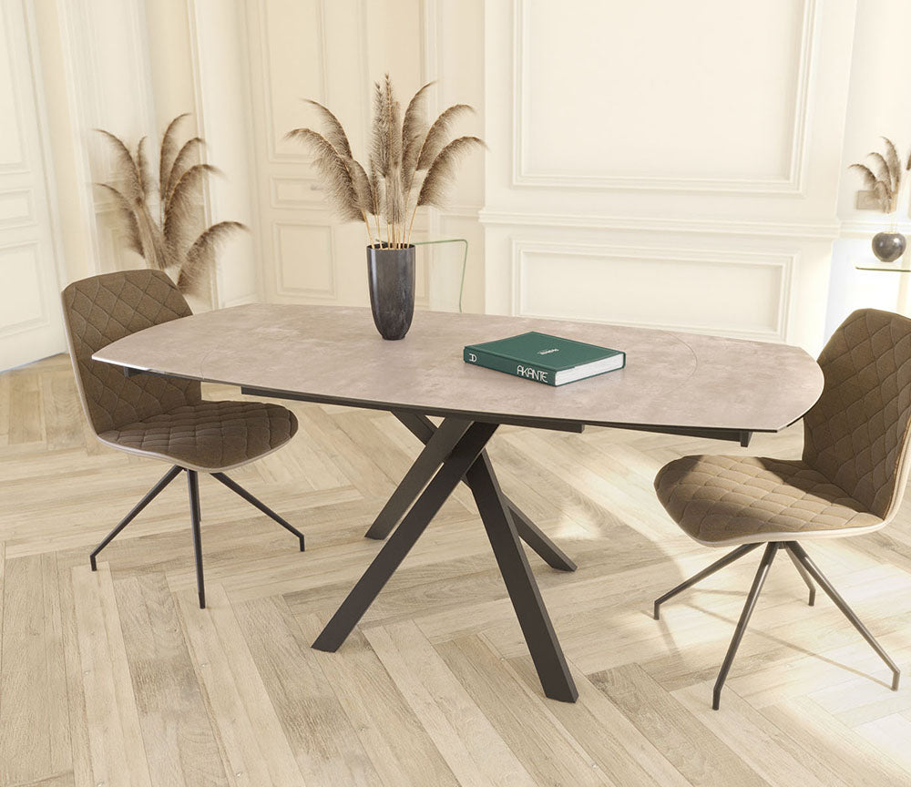 Table céramique effet argile extensible - Kheops - Akante - Souffle d'intérieur