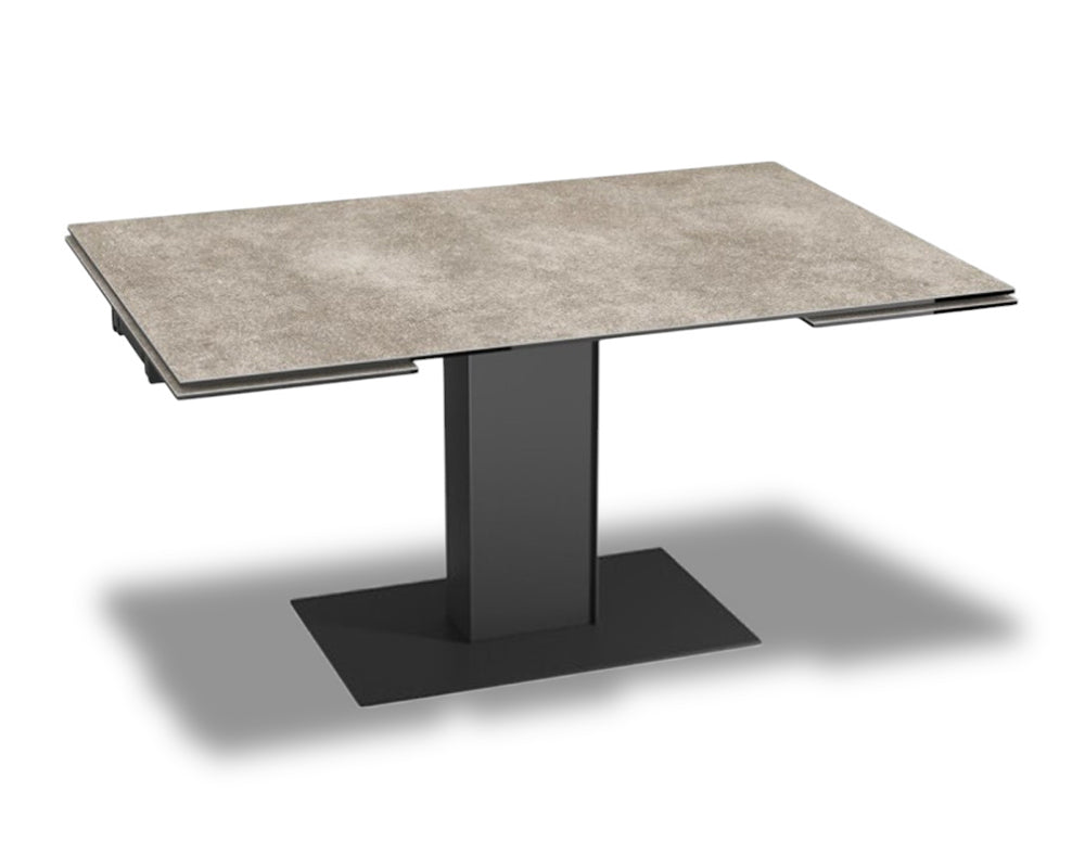 Table céramique extensible avec rallonges intégrées argile rectangulaire - Akante - Souffle d'intérieur