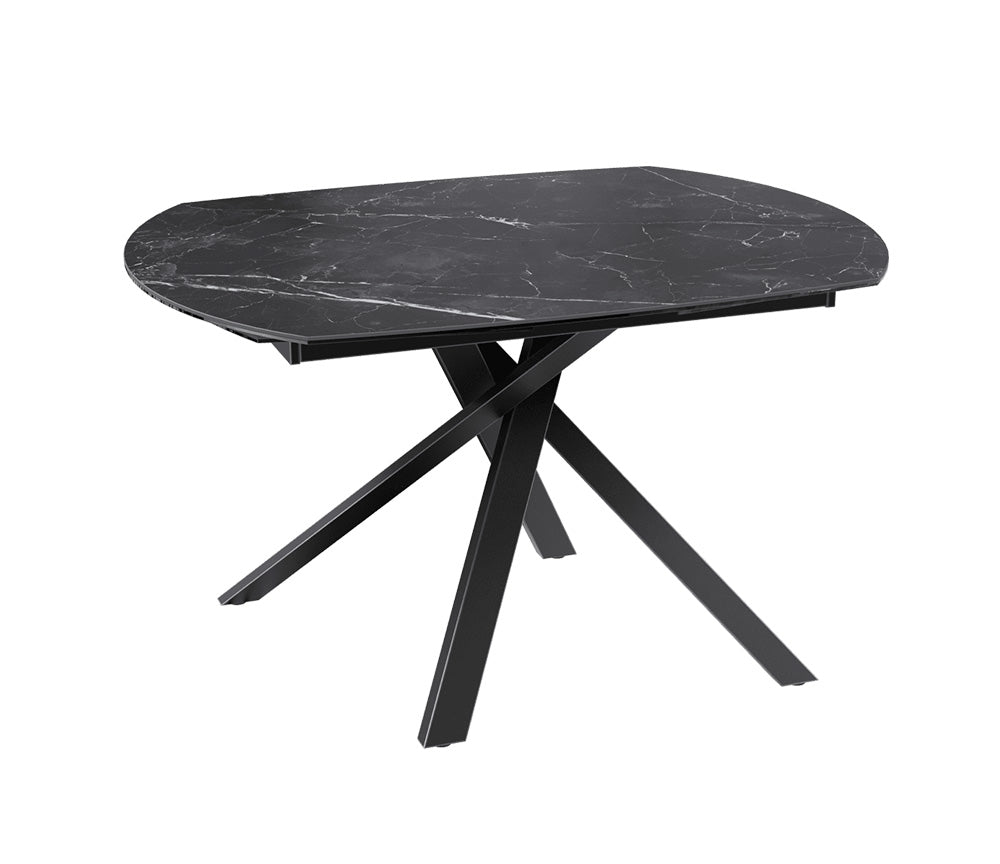 Table céramique effet marbre marquino extensible - Kheops - Akante - Souffle d'intérieur