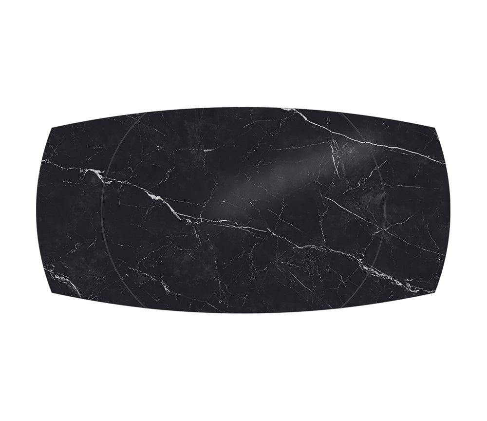 Table céramique effet marbre marquino extensible - Kheops - Akante - Souffle d'intérieur