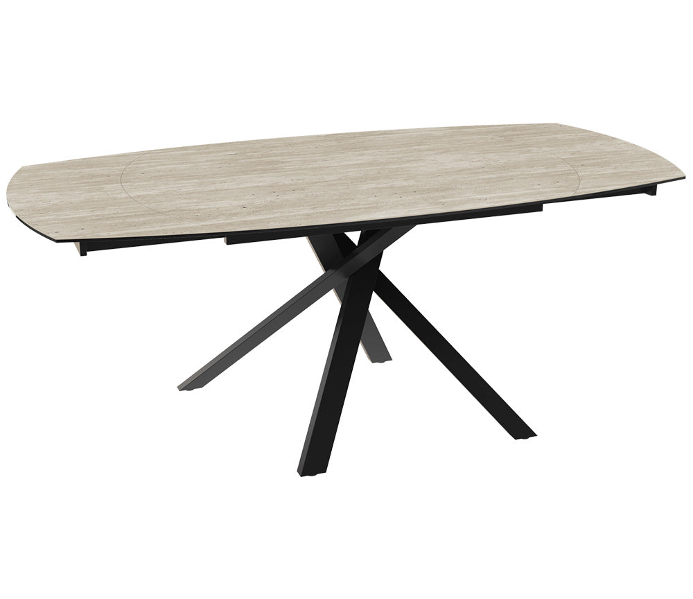 Table céramique travertin extensible - Kheops - Akante - Souffle d'intérieur