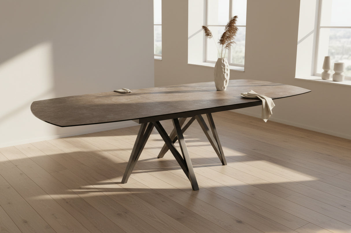 Table Sedona – argile – vue ¾