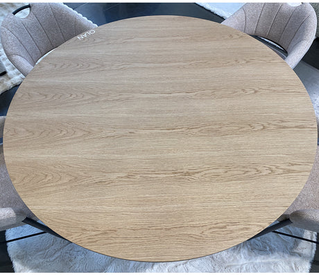 Table de salle à manger ronde en bois - Souffle d'intérieur