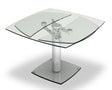 Table en verre trempée transparente extesnible - Souffle d'intérieur