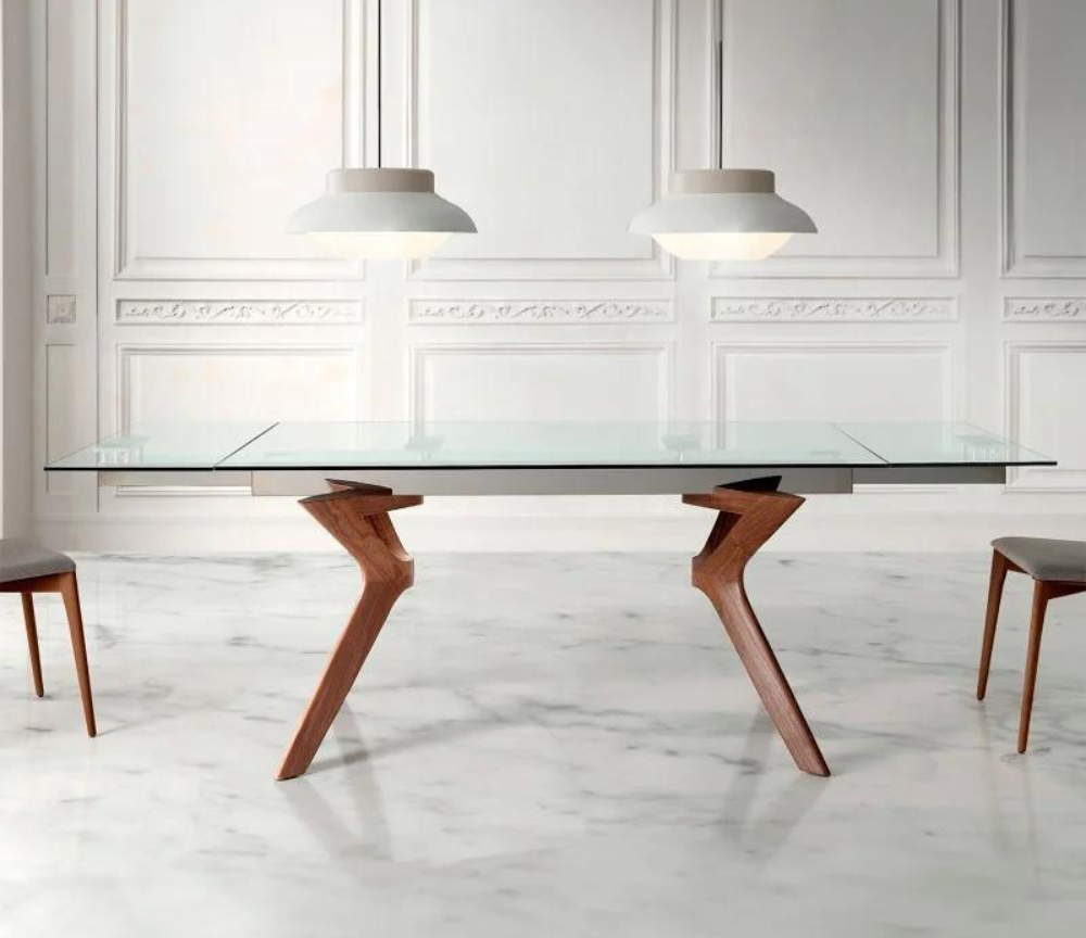 Table en verre extensible au design moderne - Souffle d'intérieur