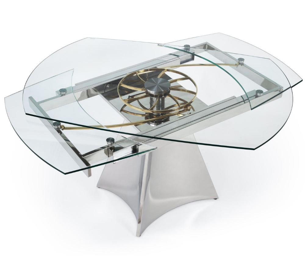 Table a manger en verre trempé extensible design italien - Souffle d'intérieur