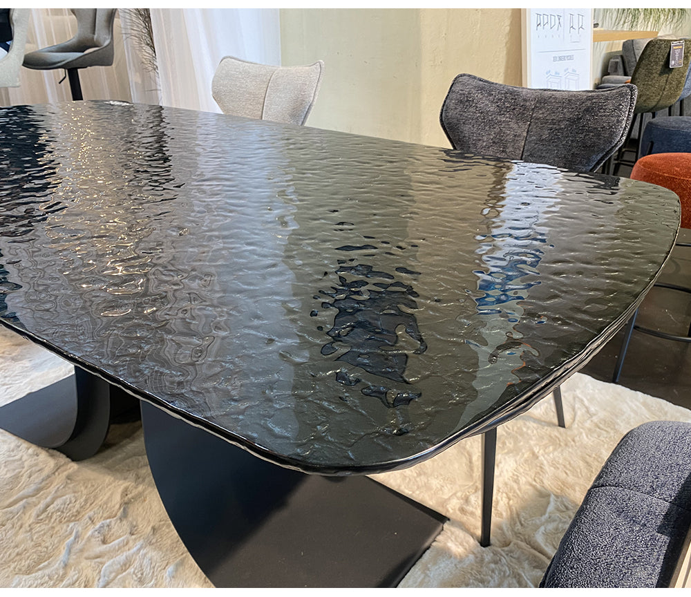 Table en verre noir extensible - Souffle d'intérieur