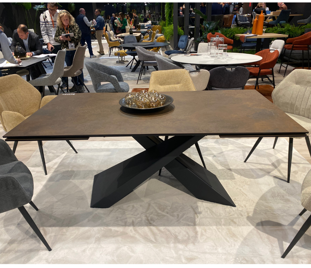 Table extensible céramique bronze rouille extensible L180cm - Sandy