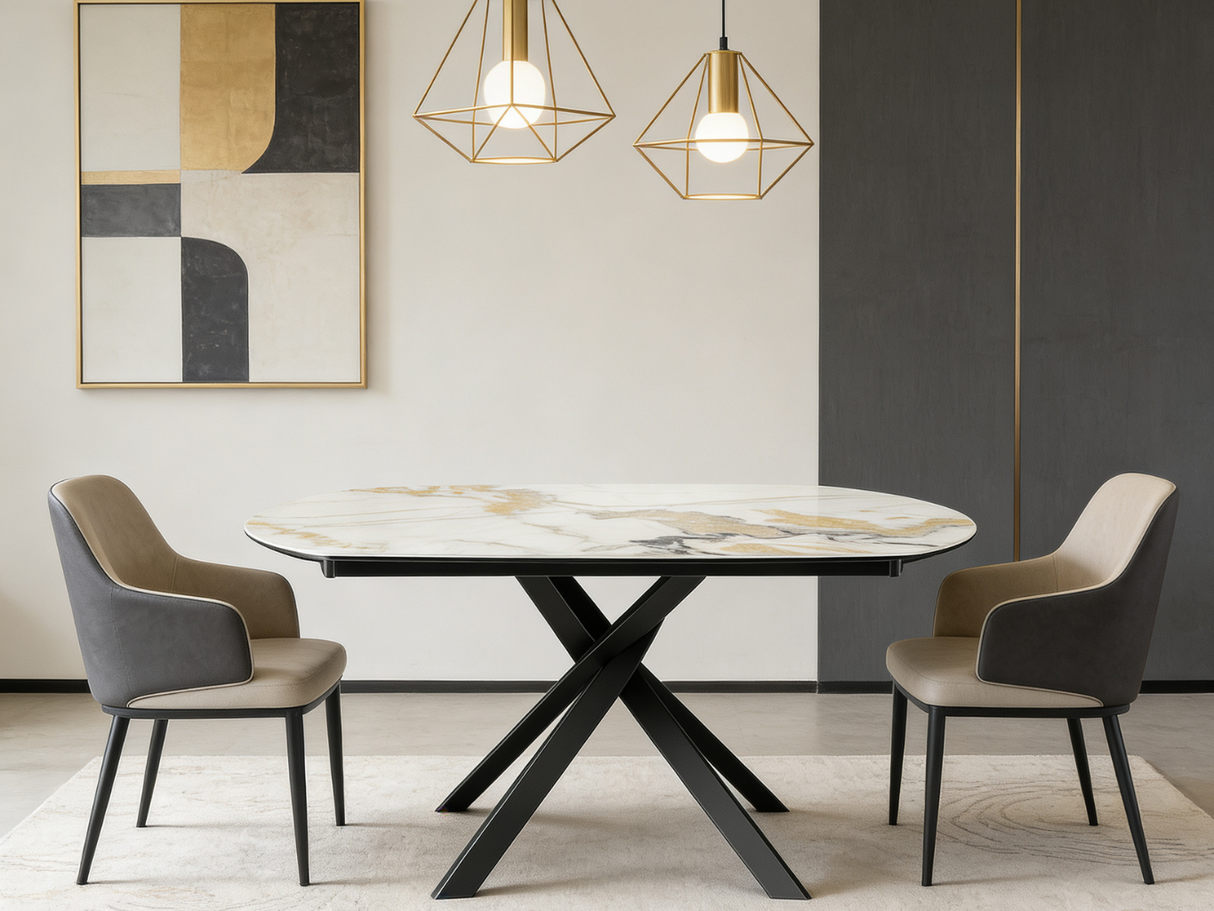 Table céramique extensible pivotante - Kheops