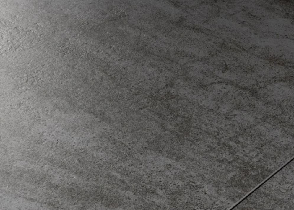 Barbara table céramique ardoise – zoom plateau effet ardoise anthracite, surface non poreuse