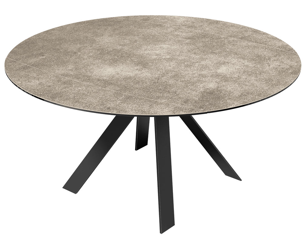 Table extensible Austy – rallonges – fermé – céramique effet marbre Argile