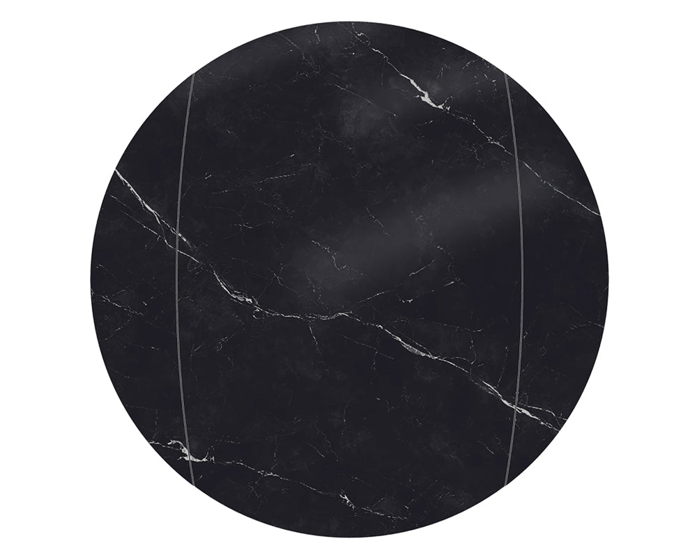 Détail plateau – Austy – céramique effet marbre Noir