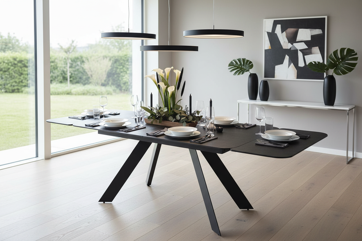 Table extensible en ambiance déjeuner