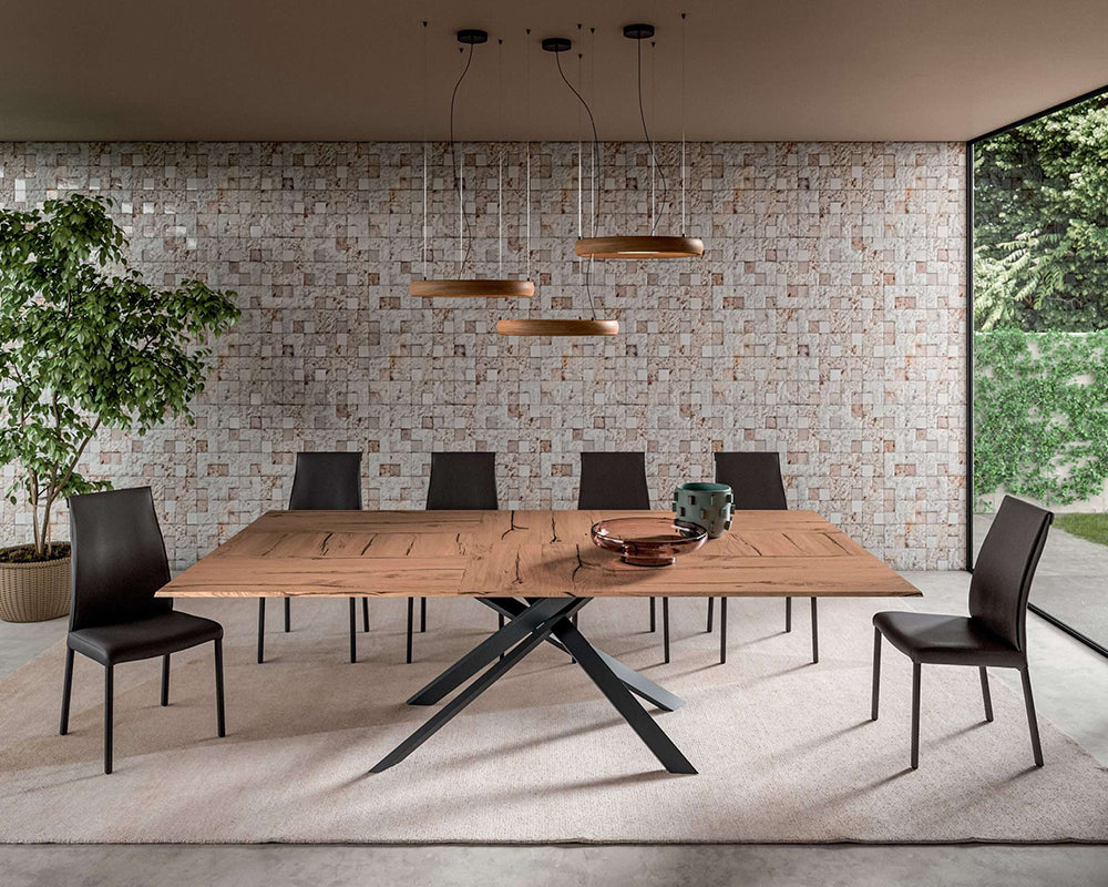 Table Quatro en situation - salle à manger - Bois clair