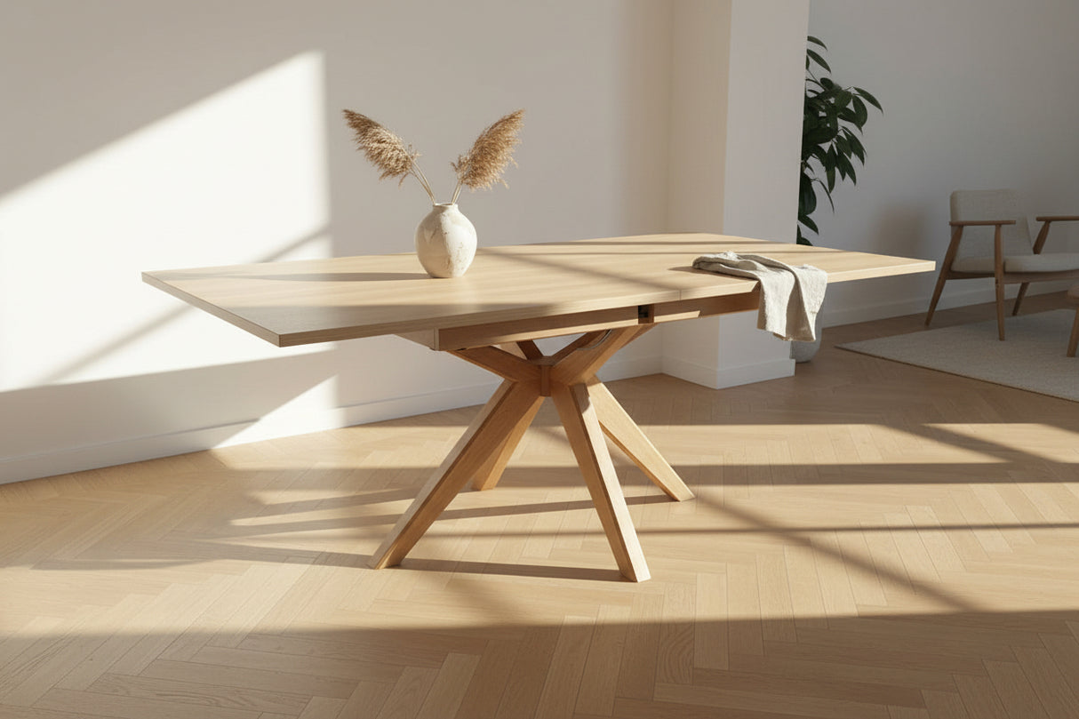 Table extensible en bois rectangulaire - Souffle d'intérieur