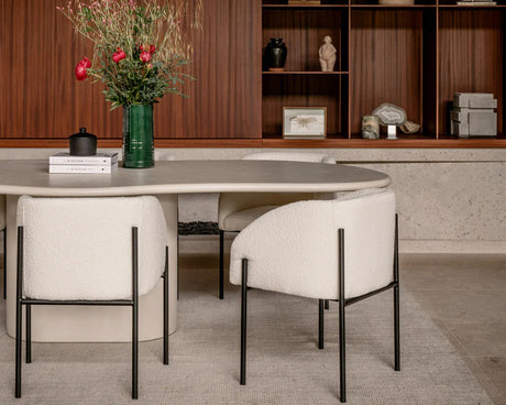 Table à manger organique béton ciré  - Souffle d'intérieur