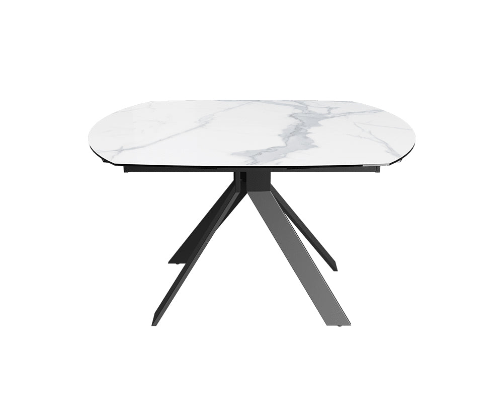 Table extensible céramique couleur marbre mat brillant design - akante - Souffle d'intérieur