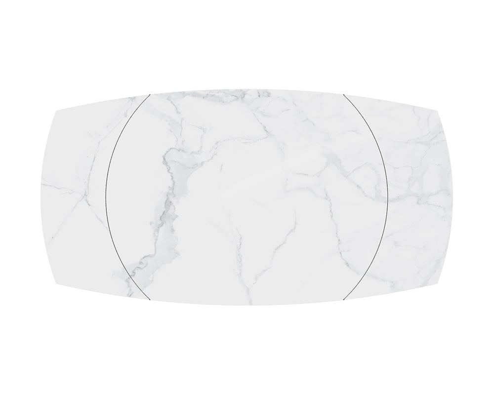Table extensible céramique couleur marbre mat brillant design - akante - Souffle d'intérieur