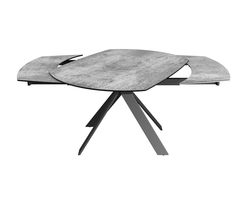 Table extensible céramique couleur argent design - akante - Souffle d'intérieur