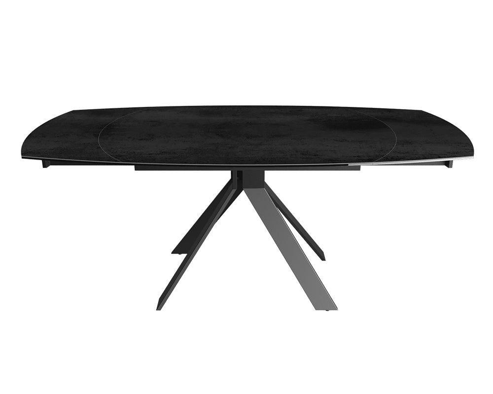 Table extensible céramique couleur titane design - akante - Souffle d'intérieur