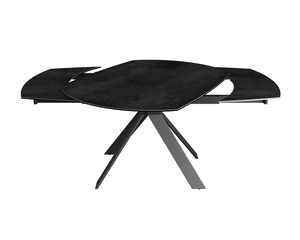 Table extensible céramique couleur titane design - akante - Souffle d'intérieur